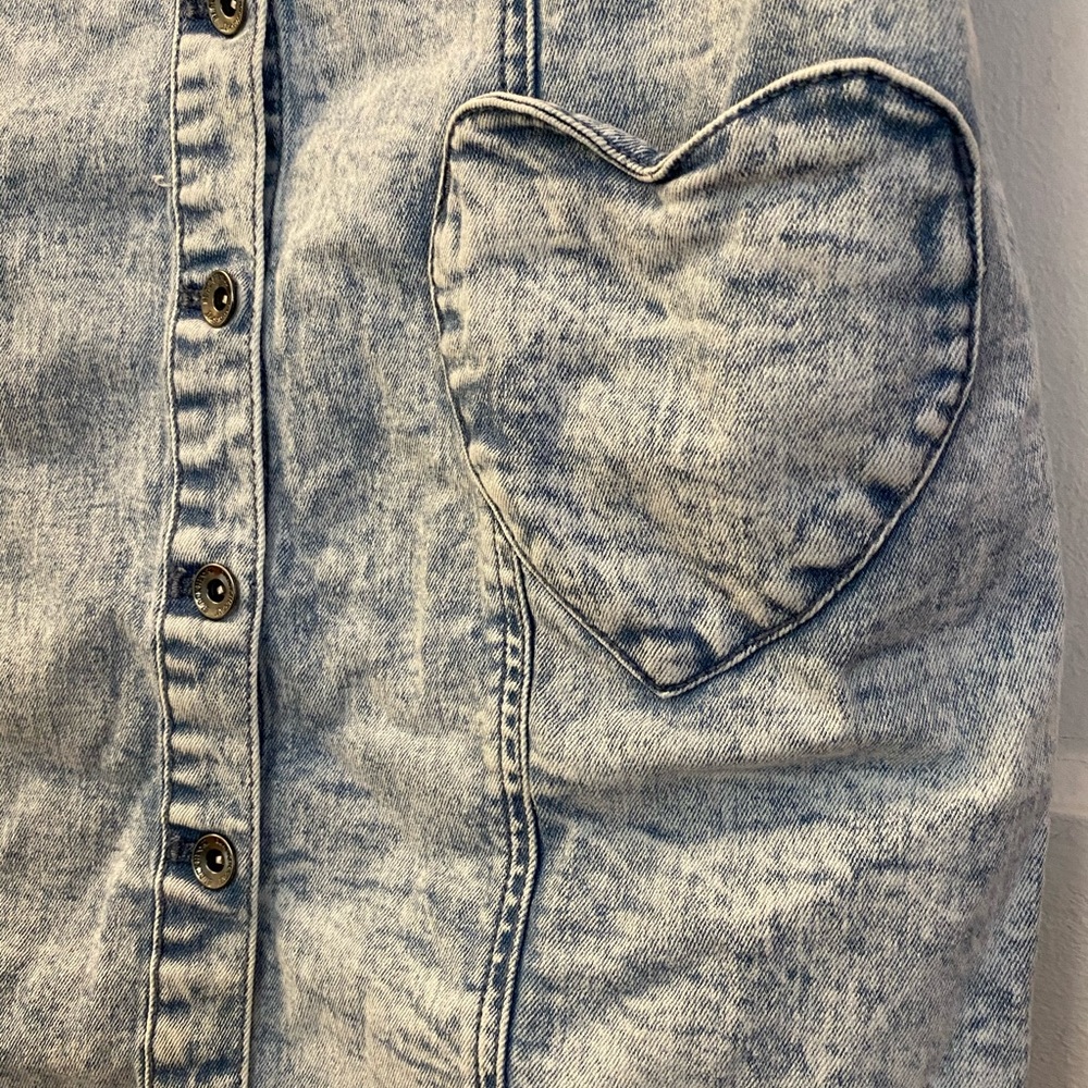 Overall dress with heart pockets